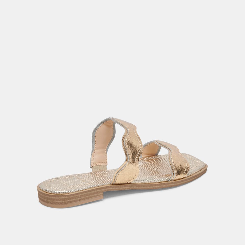 Dolce Vita Ilva Leather Women Sandals Gold | US-269318CMA