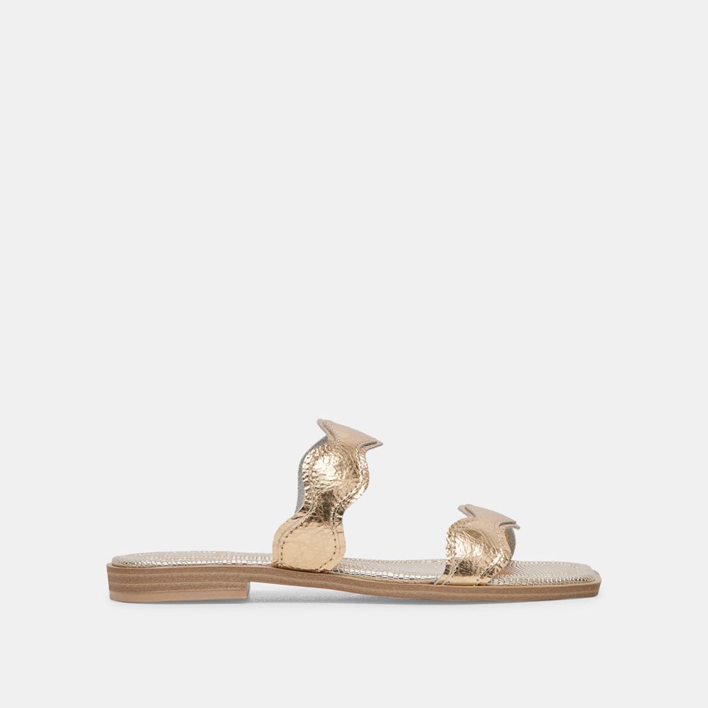 Dolce Vita Ilva Leather Women Sandals Gold | US-269318CMA