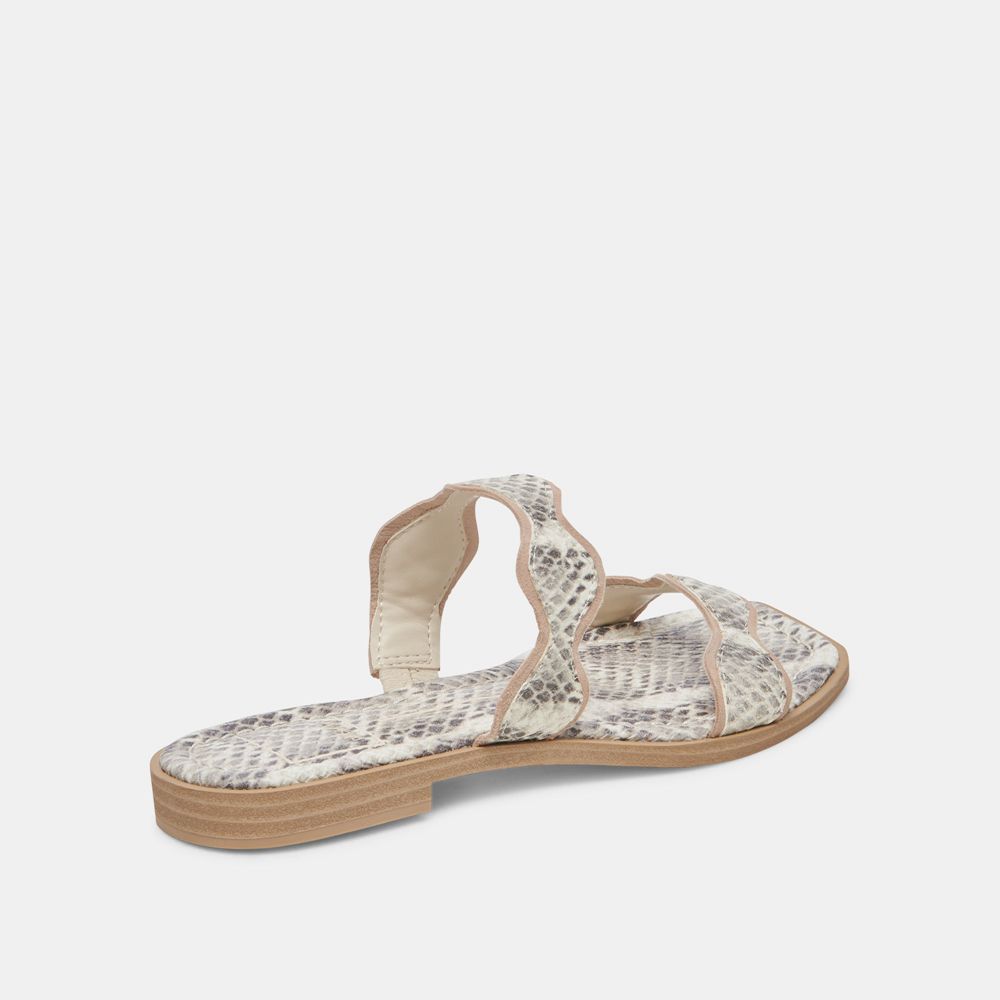 Dolce Vita Ilva Leather Women Sandals Grey / White | US-748521OZH