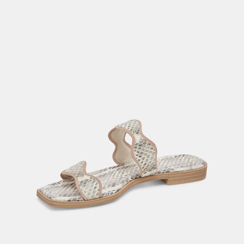 Dolce Vita Ilva Leather Women Sandals Grey / White | US-748521OZH