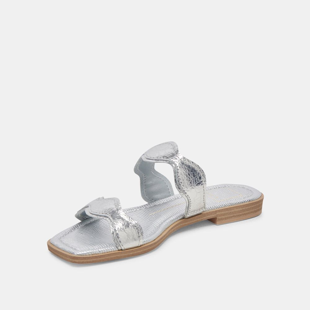 Dolce Vita Ilva Leather Women Sandals Silver | US-690215AQD