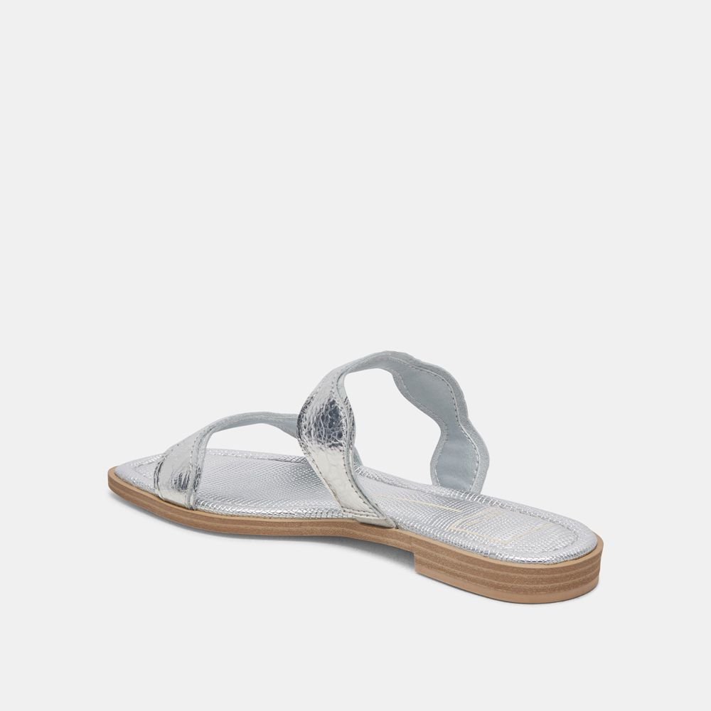 Dolce Vita Ilva Leather Women Sandals Silver | US-690215AQD