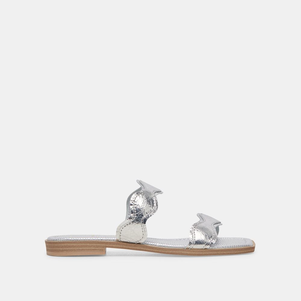 Dolce Vita Ilva Leather Women Sandals Silver | US-690215AQD