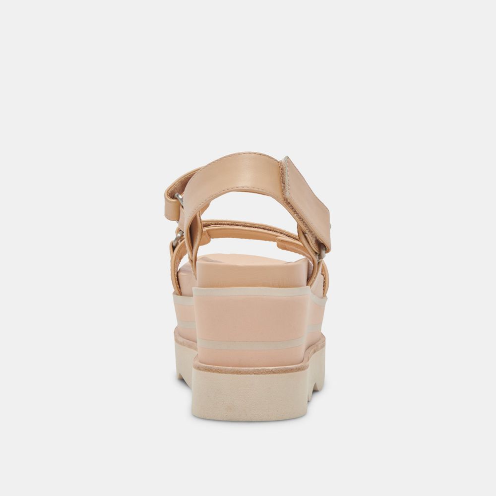 Dolce Vita Izak Leather Women Sandals Beige | US-840126OFV