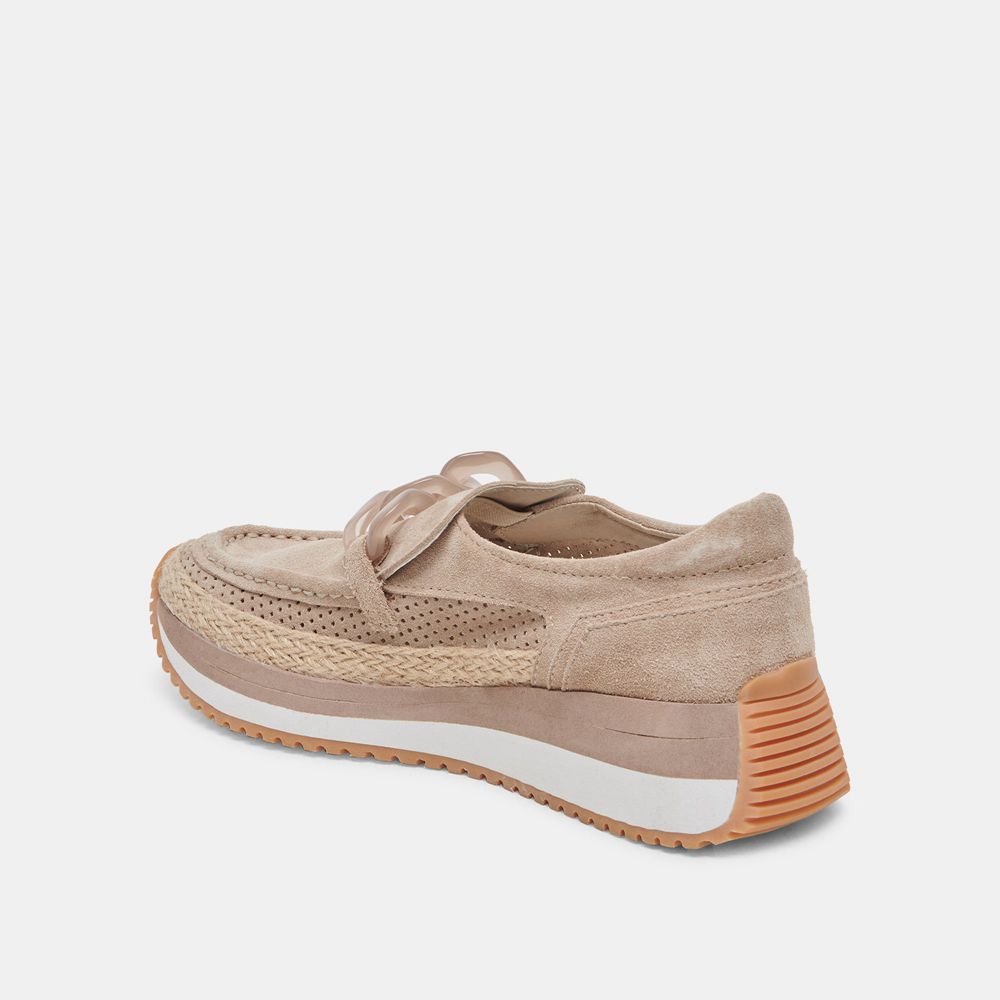 Dolce Vita Jadah Suede Women Sneakers Beige | US-726893UNI