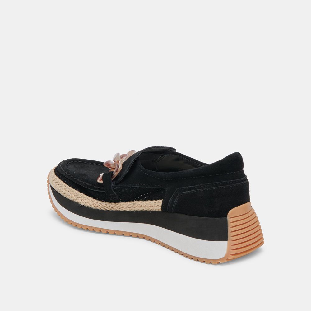 Dolce Vita Jadah Suede Women Sneakers Black | US-360587JVW