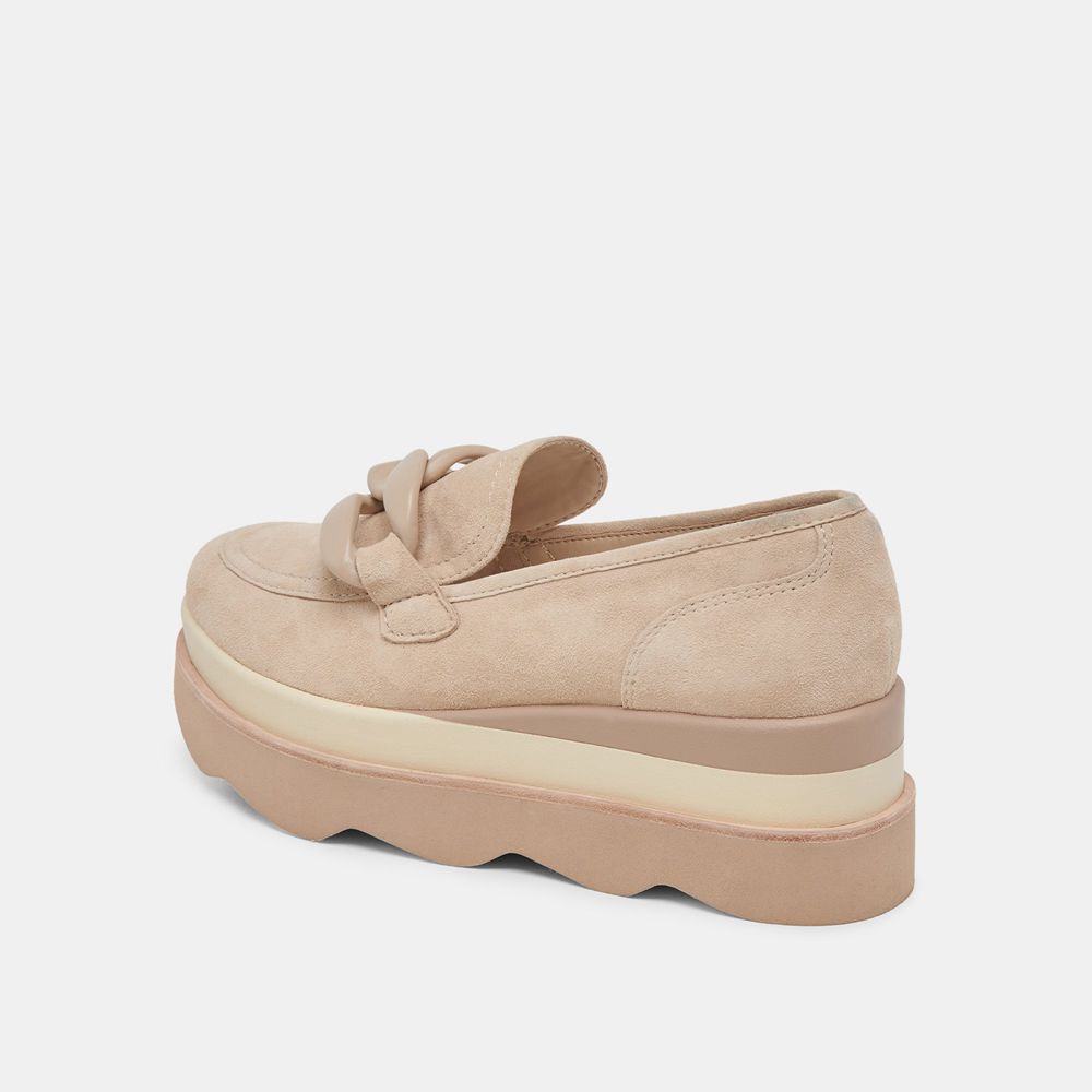 Dolce Vita Jaksen Suede Women Sneakers Beige | US-714863VAB