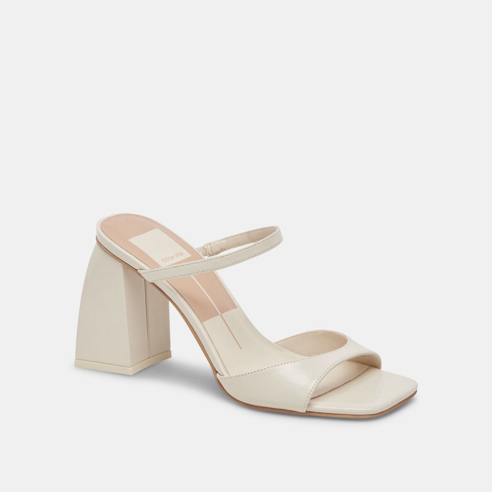 Dolce Vita Jemmy Crinkle Patent Women Heels Cream | US-531084CNV