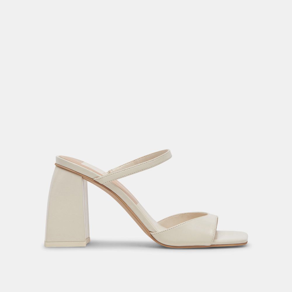 Dolce Vita Jemmy Crinkle Patent Women Heels Cream | US-531084CNV