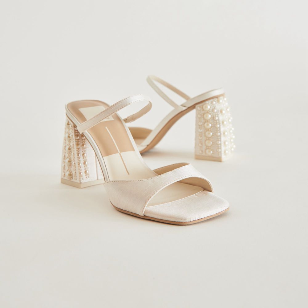 Dolce Vita Jemmy Pearl Women Heels White | US-045982ZTW