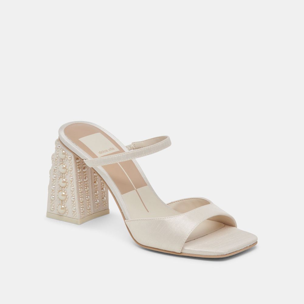 Dolce Vita Jemmy Pearl Women Heels White | US-045982ZTW