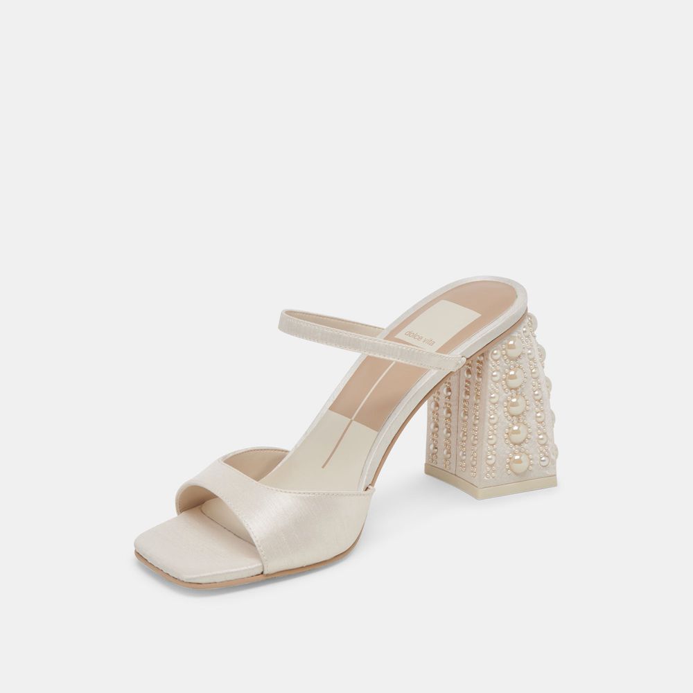 Dolce Vita Jemmy Pearl Women Heels White | US-045982ZTW