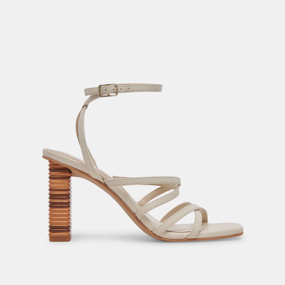 Dolce Vita Jenko Leather Women Heels Cream | US-589147ZFM