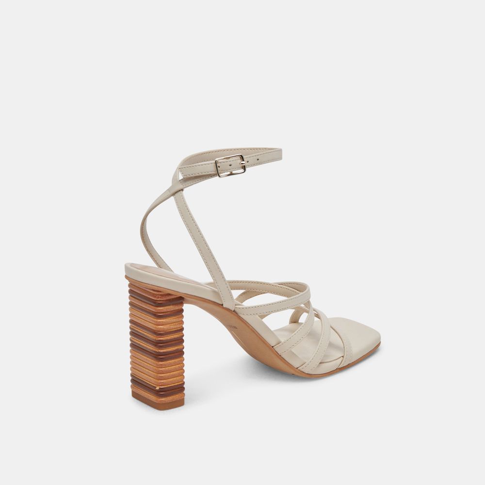 Dolce Vita Jenko Leather Women Heels Cream | US-589147ZFM