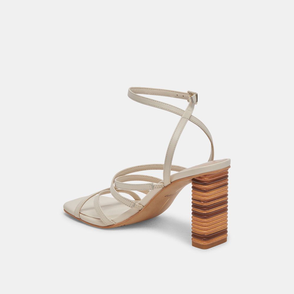 Dolce Vita Jenko Leather Women Heels Cream | US-589147ZFM