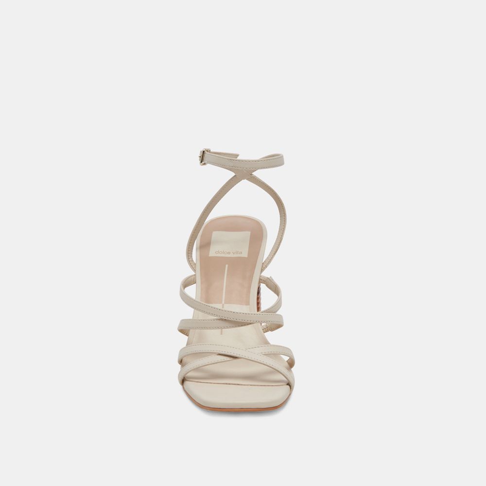 Dolce Vita Jenko Leather Women Heels Cream | US-589147ZFM