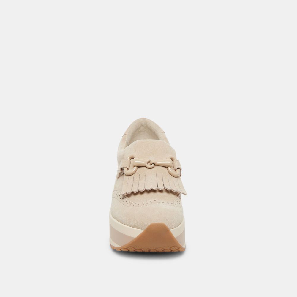 Dolce Vita Jhax Suede Women Sneakers Beige | US-138756VBF