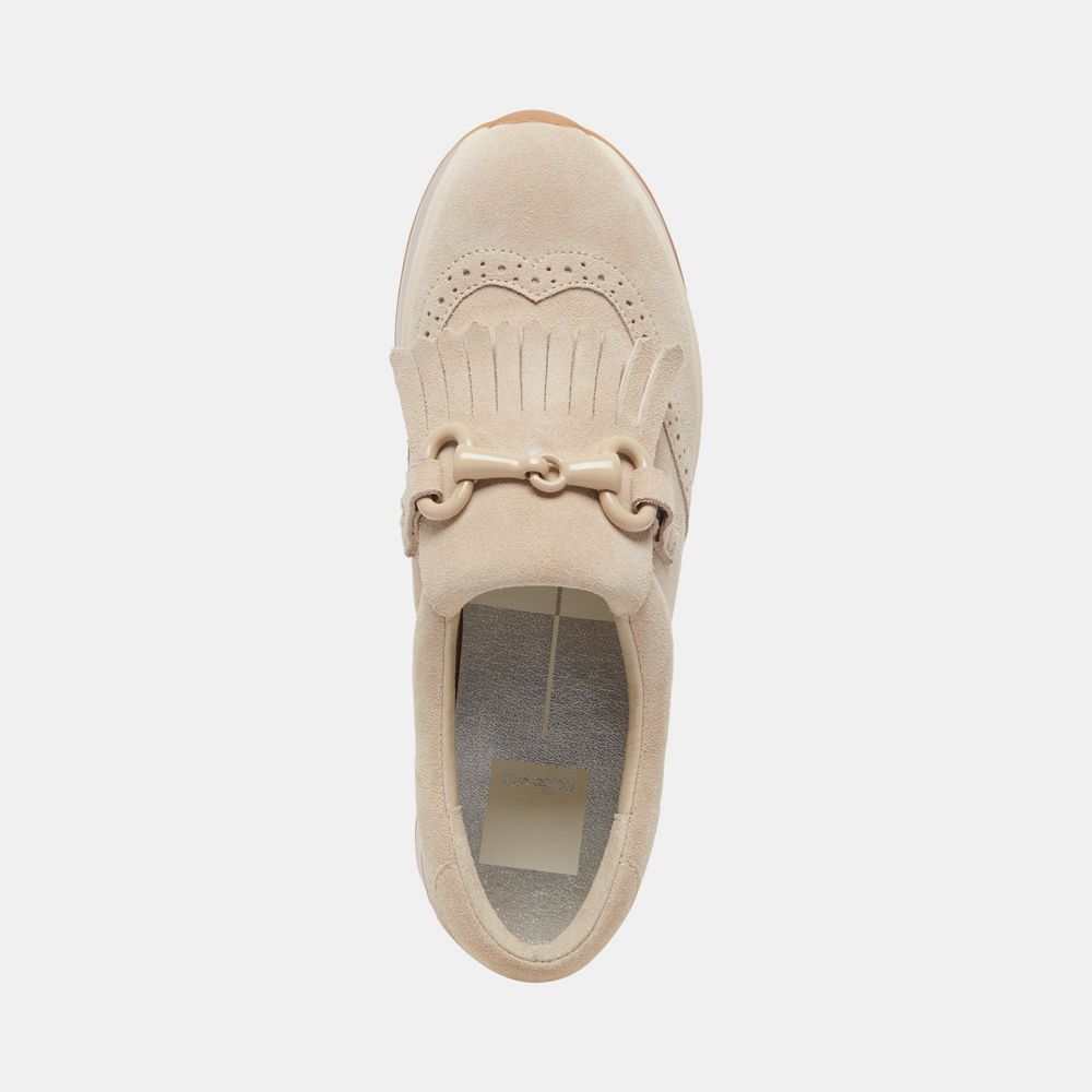 Dolce Vita Jhax Suede Women Sneakers Beige | US-138756VBF