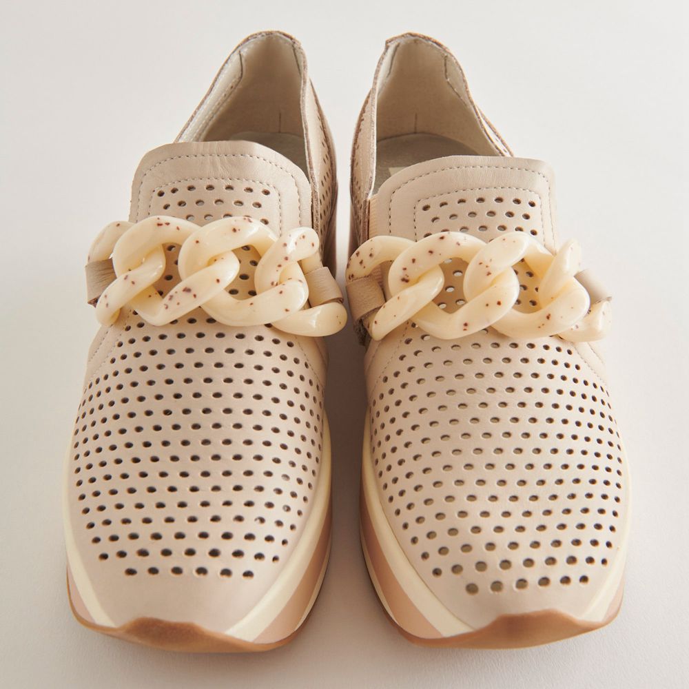 Dolce Vita Jhenee Perforated Women Sneakers Light Beige | US-095631RJP