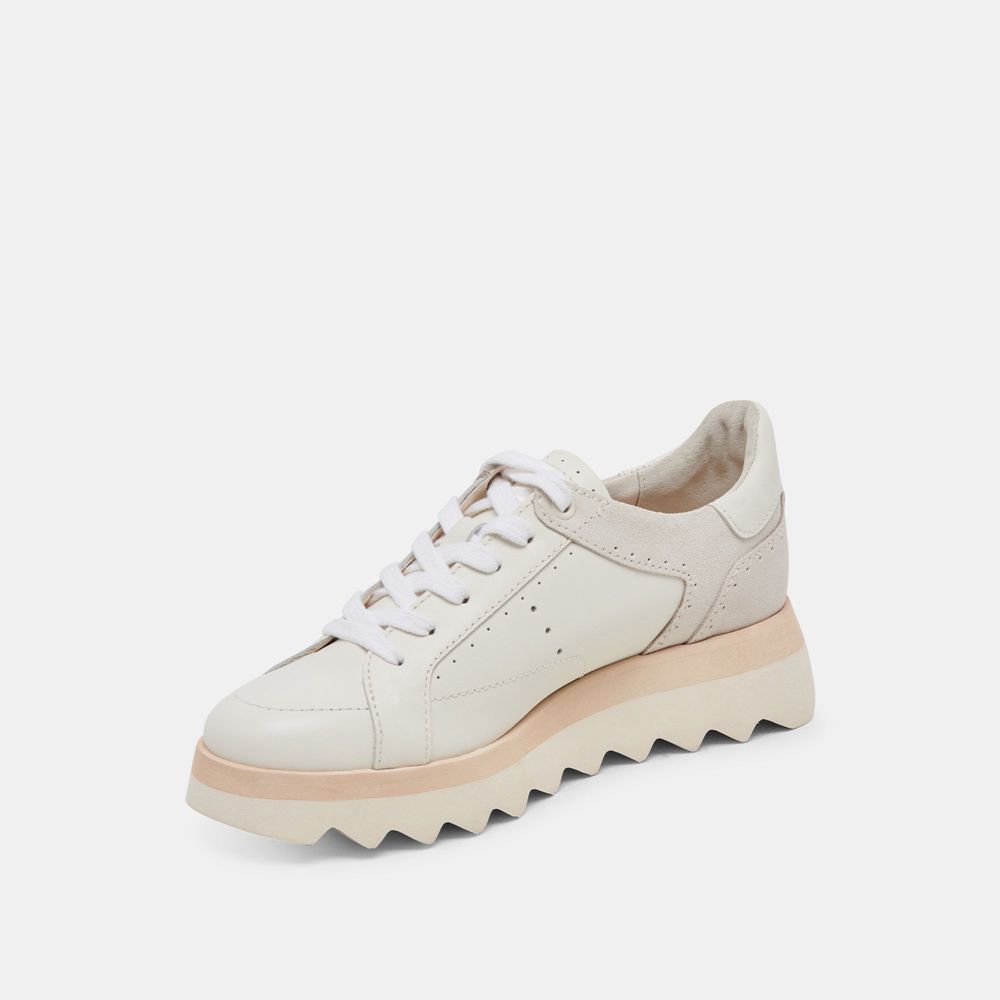 Dolce Vita Jorgie Leather Women Sneakers White | US-824653MAO