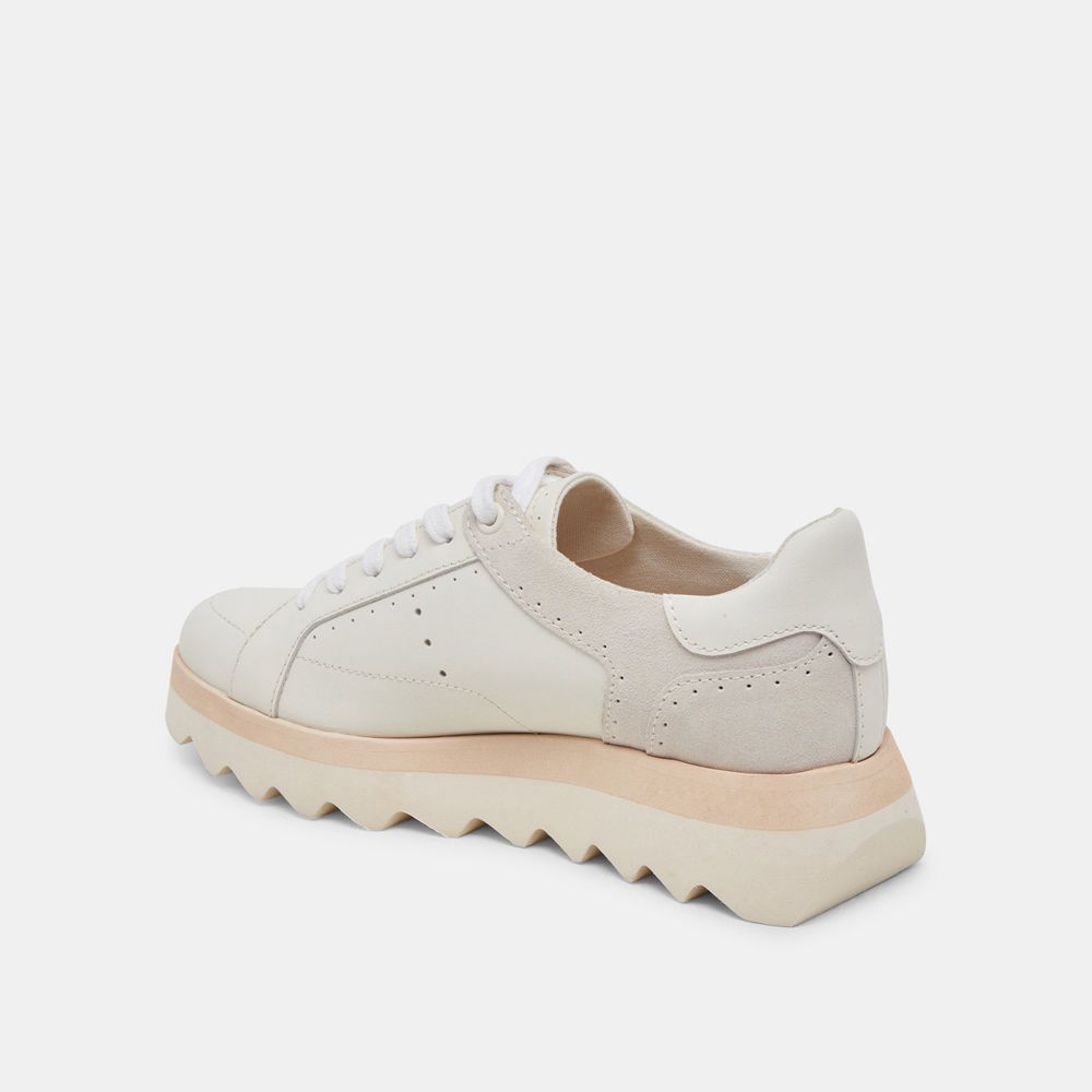 Dolce Vita Jorgie Leather Women Sneakers White | US-824653MAO