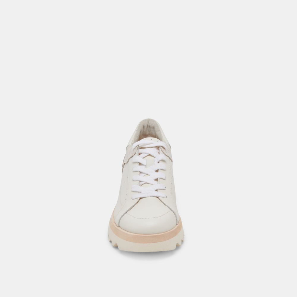 Dolce Vita Jorgie Leather Women Sneakers White | US-824653MAO