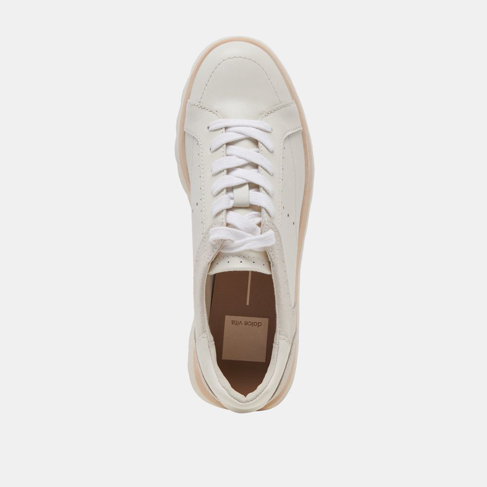 Dolce Vita Jorgie Leather Women Sneakers White | US-824653MAO