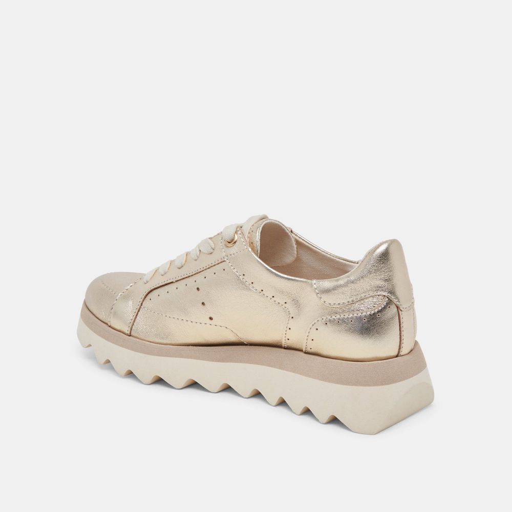 Dolce Vita Jorgie Leather Women Sneakers Platinum | US-372904KQS