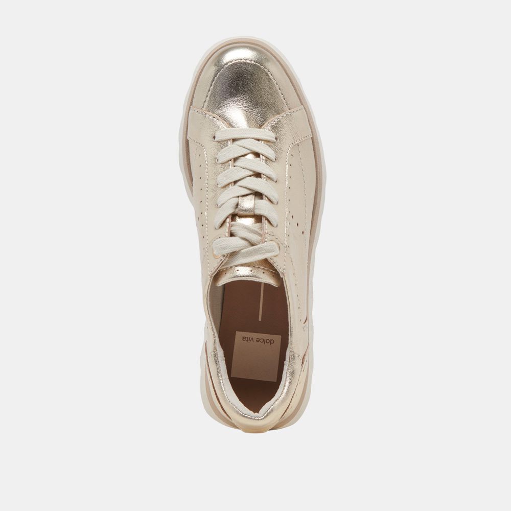 Dolce Vita Jorgie Leather Women Sneakers Platinum | US-372904KQS