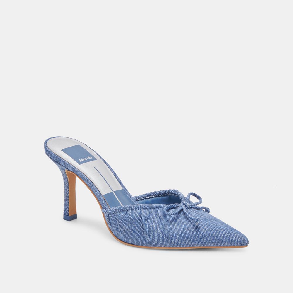 Dolce Vita Kairi Denim Women Heels Blue | US-196720QOS