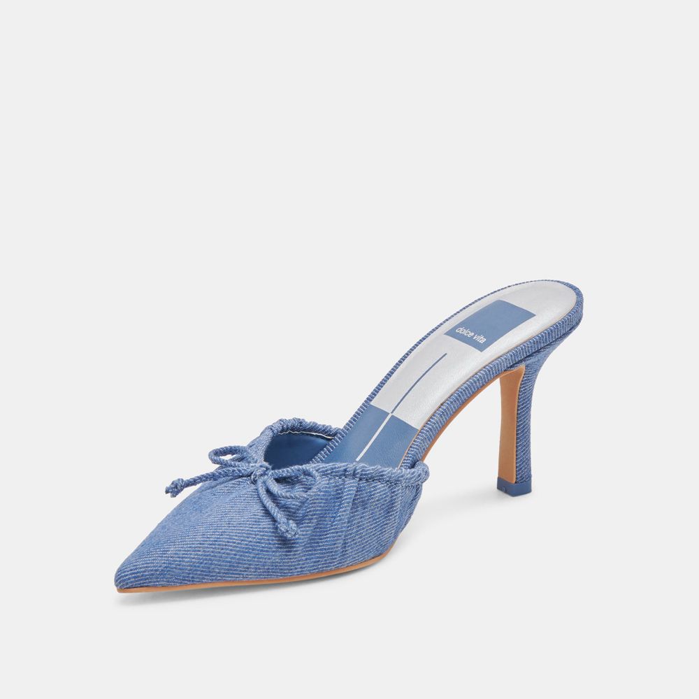 Dolce Vita Kairi Denim Women Heels Blue | US-196720QOS