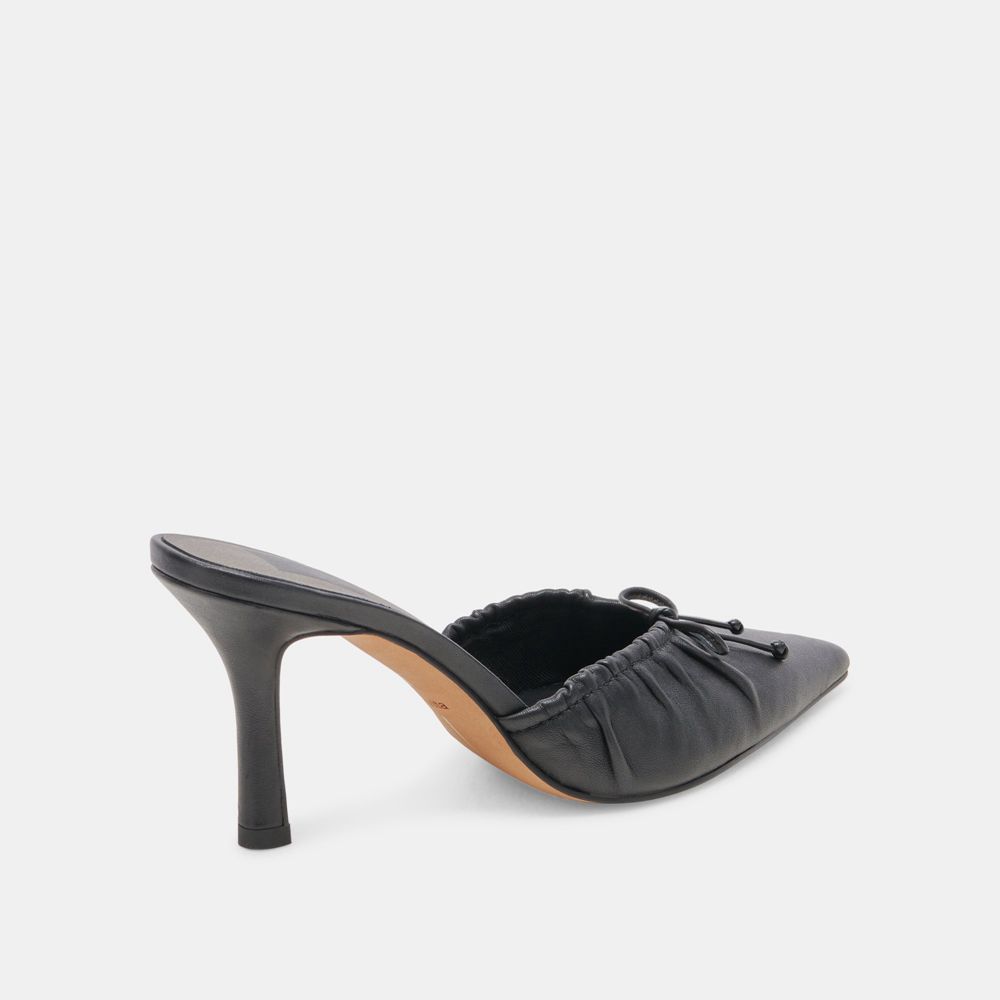 Dolce Vita Kairi Leather Women Heels Black | US-185946URW