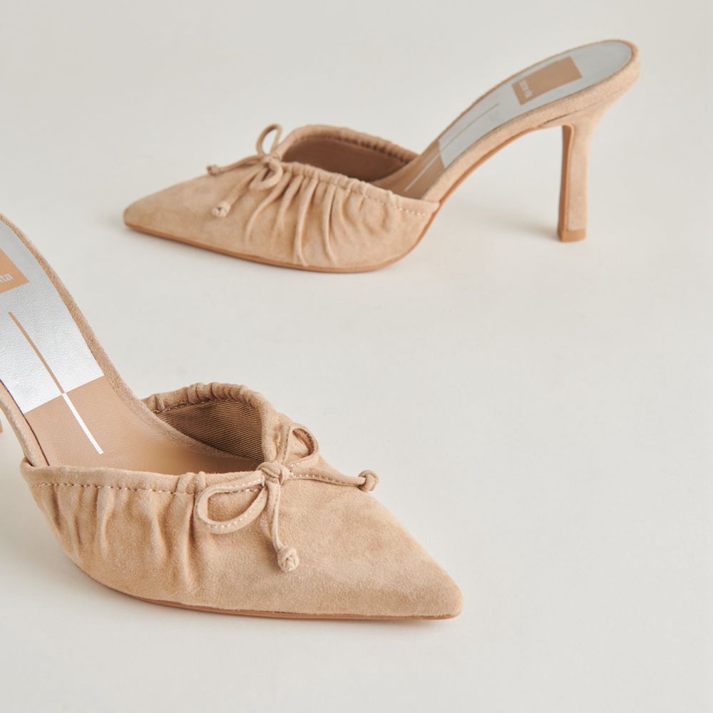 Dolce Vita Kairi Suede Women Heels Brown | US-480129FTN