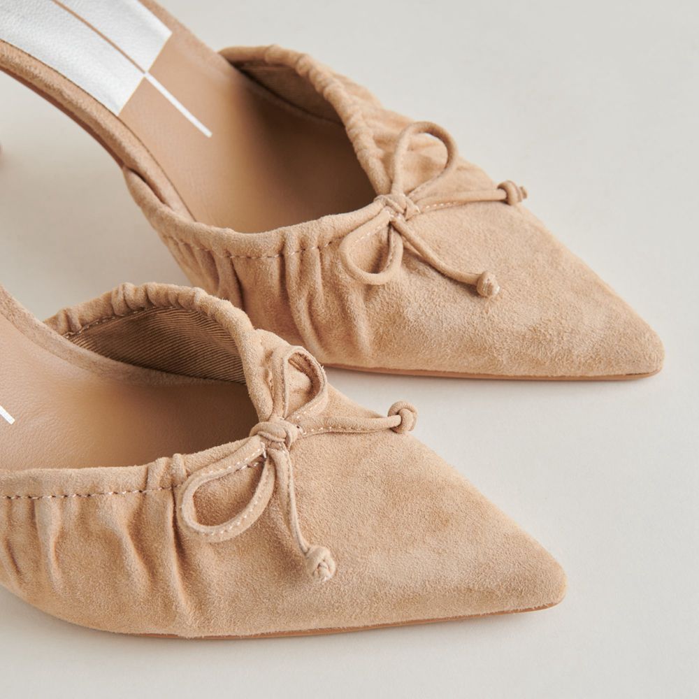 Dolce Vita Kairi Suede Women Heels Brown | US-480129FTN