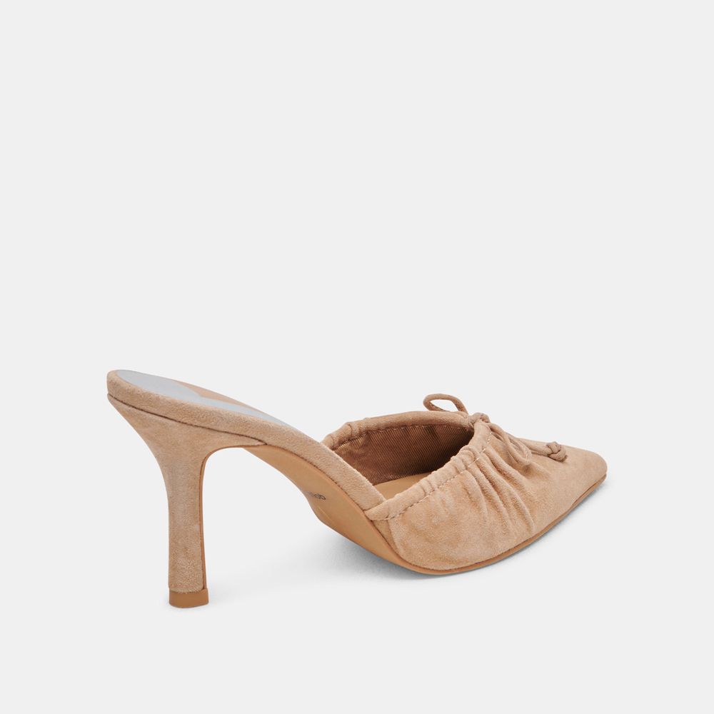 Dolce Vita Kairi Suede Women Heels Brown | US-480129FTN