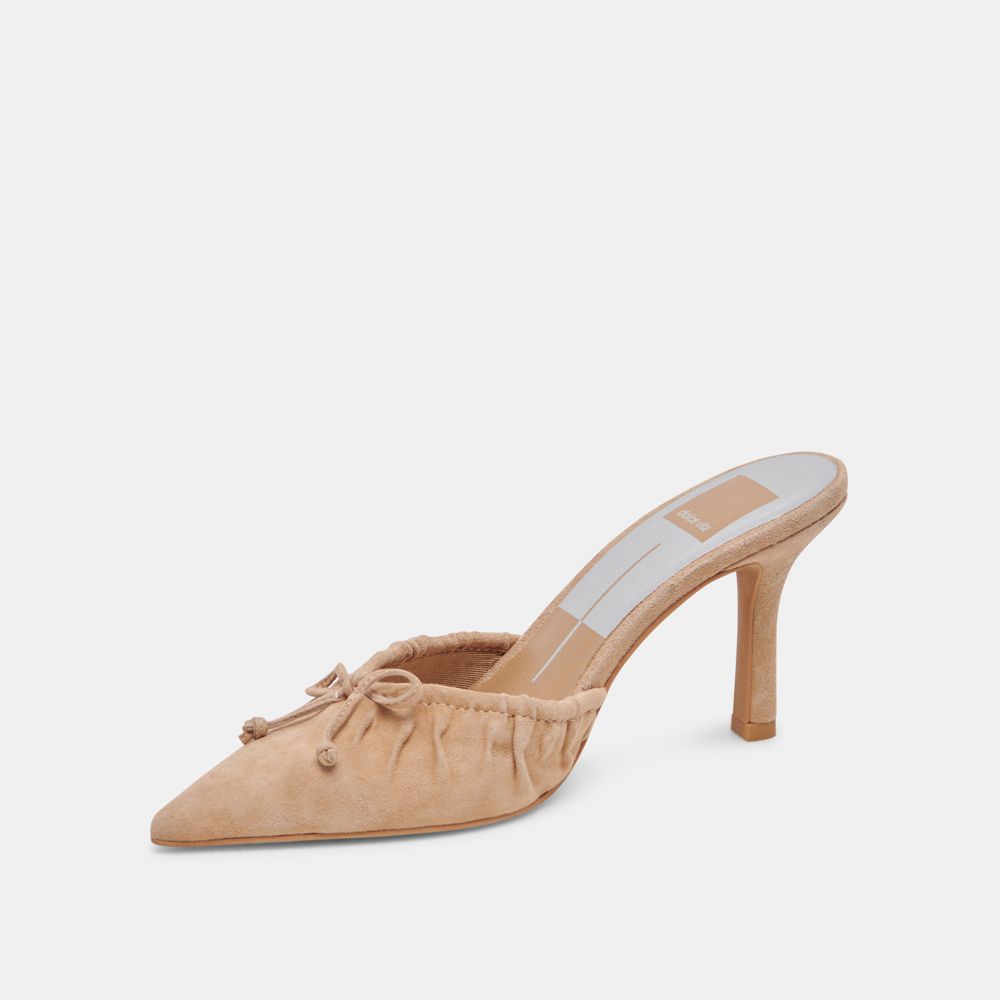 Dolce Vita Kairi Suede Women Heels Brown | US-480129FTN