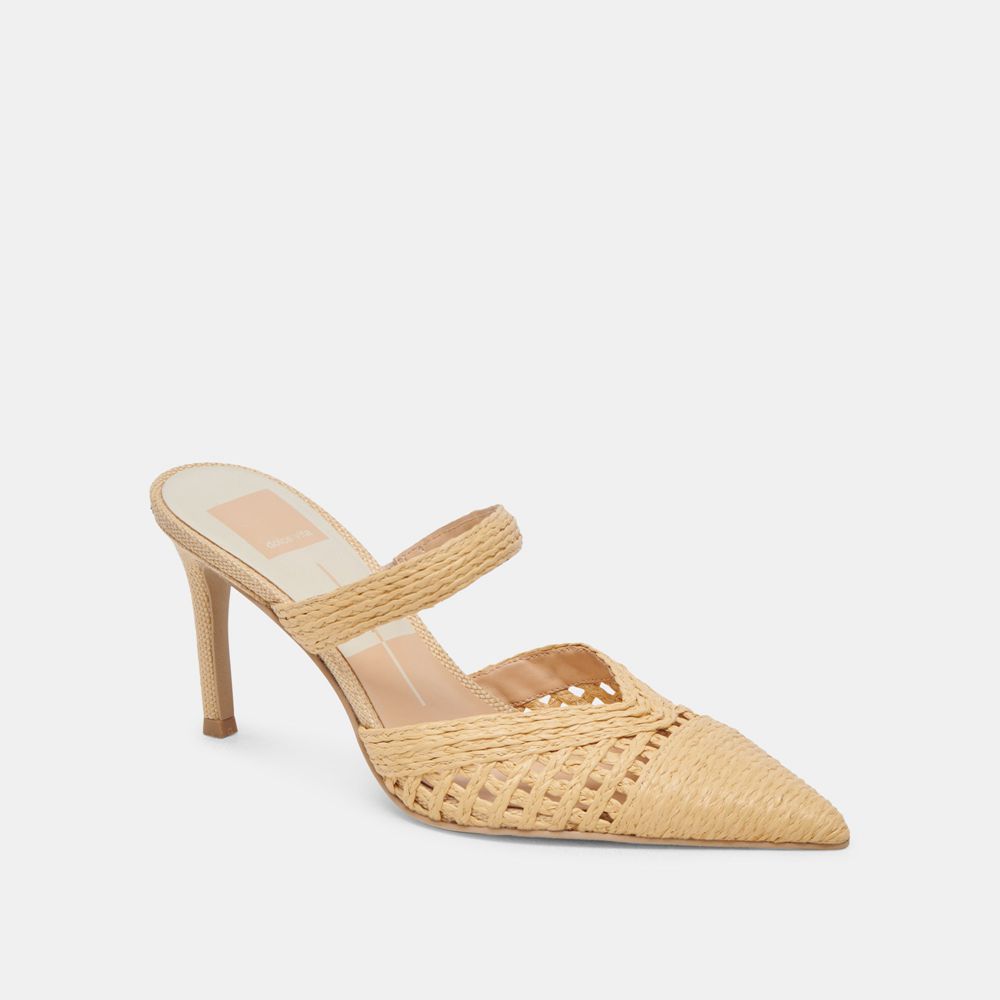 Dolce Vita Kaline Raffia Women Heels Light Brown | US-953201IDB