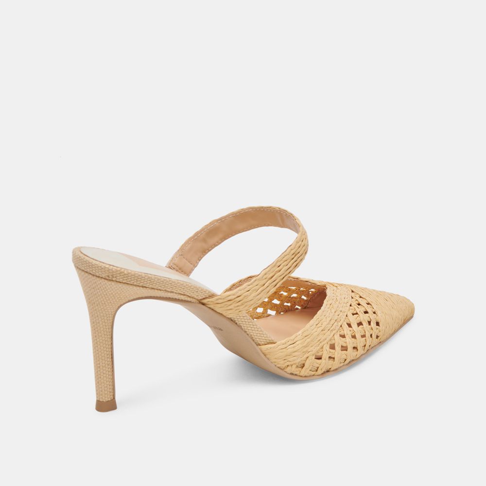 Dolce Vita Kaline Raffia Women Heels Light Brown | US-953201IDB