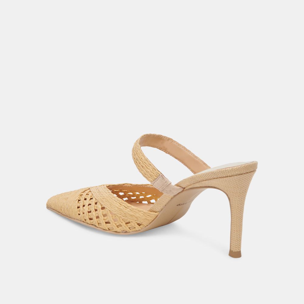 Dolce Vita Kaline Raffia Women Heels Light Brown | US-953201IDB