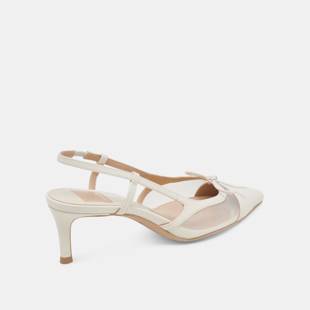 Dolce Vita Kandi Mesh Women Heels White | US-578643AOQ