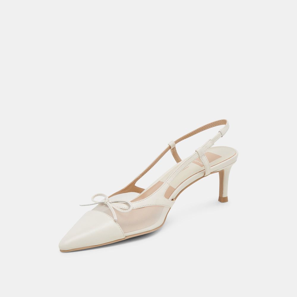 Dolce Vita Kandi Mesh Women Heels White | US-578643AOQ