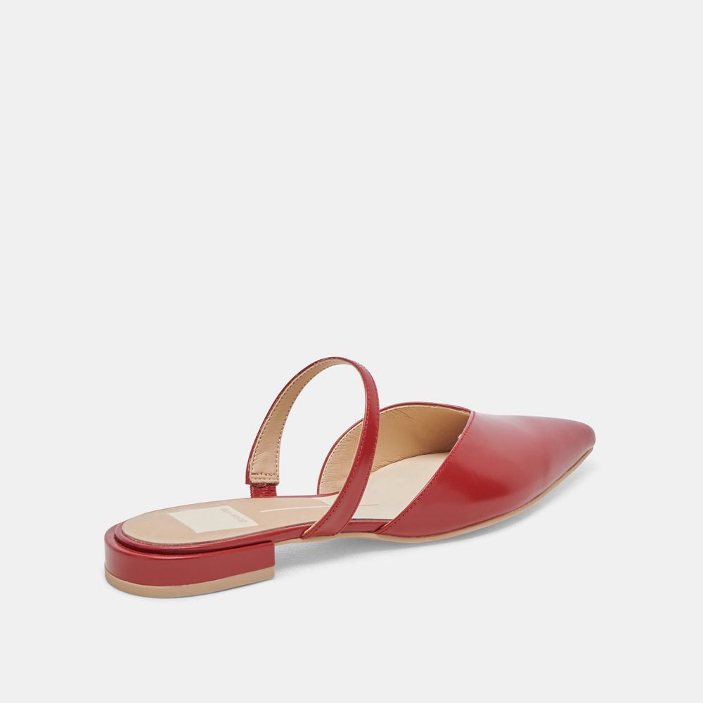 Dolce Vita Kanika Crinkle Patent Women Flats Red | US-096751NTI