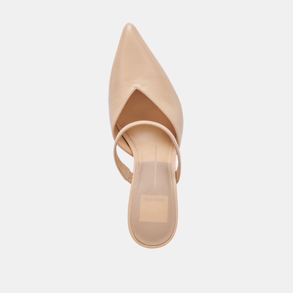 Dolce Vita Kanika Crinkle Patent Women Heels Beige | US-367849ITF