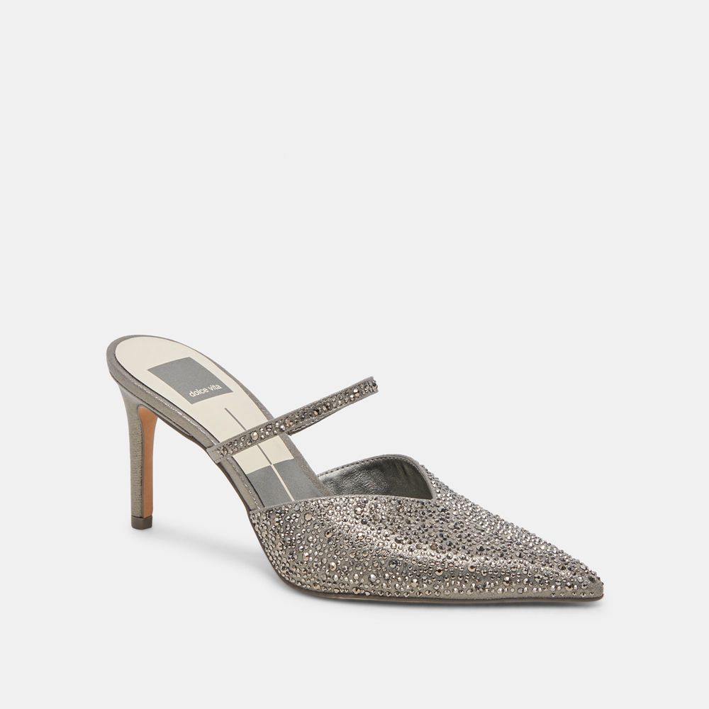 Dolce Vita Kanika Crystal Women Heels Dark Grey | US-506923KIR