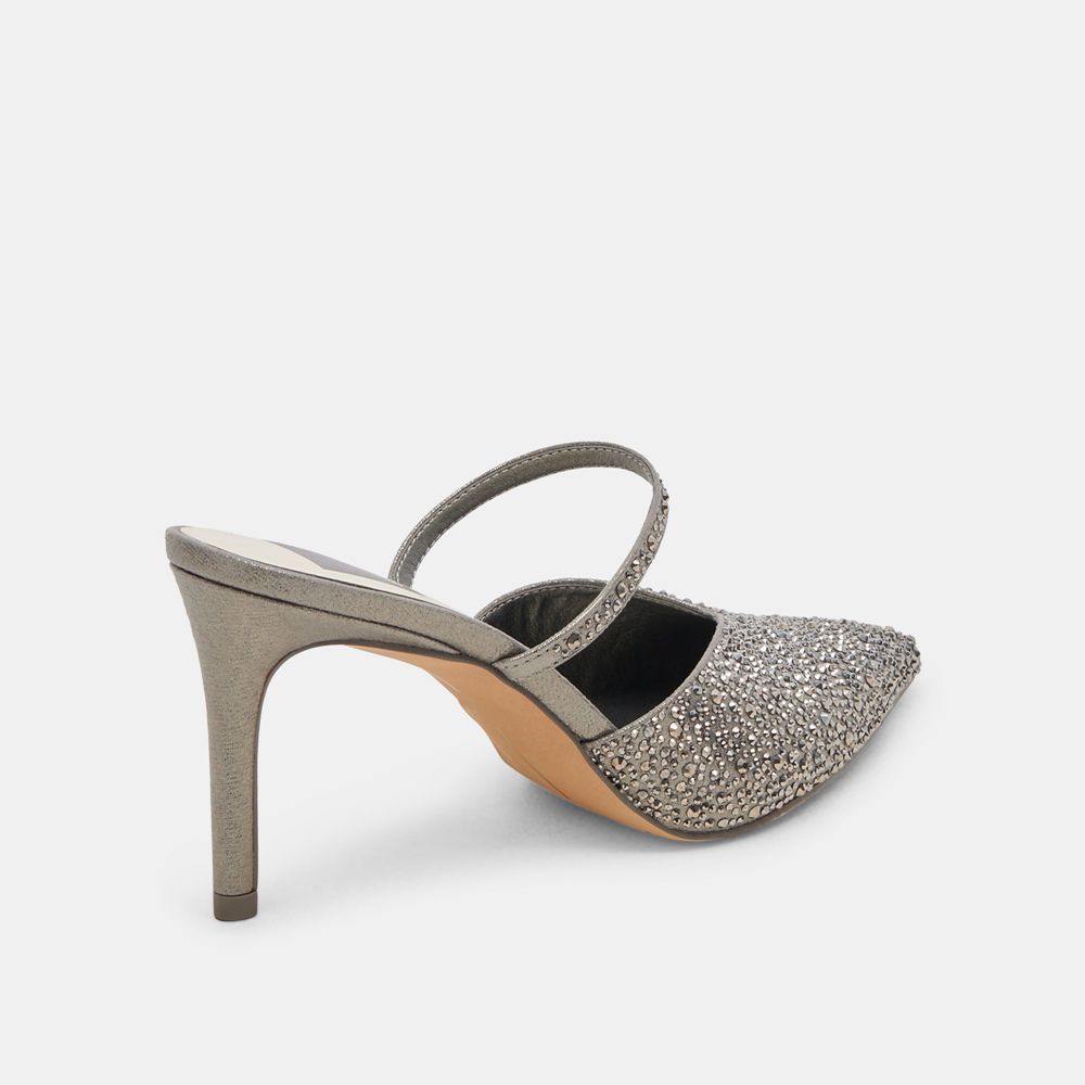 Dolce Vita Kanika Crystal Women Heels Dark Grey | US-506923KIR