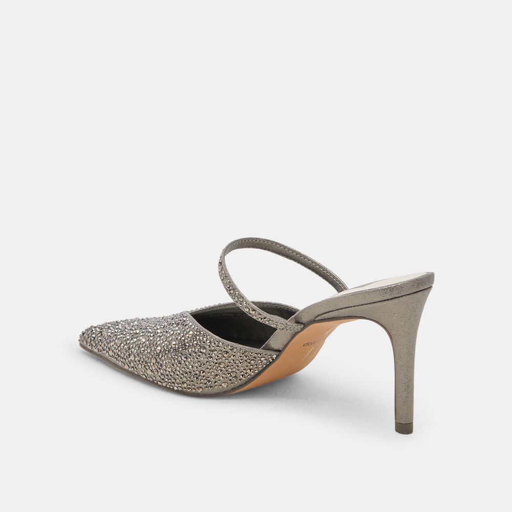 Dolce Vita Kanika Crystal Women Heels Dark Grey | US-506923KIR