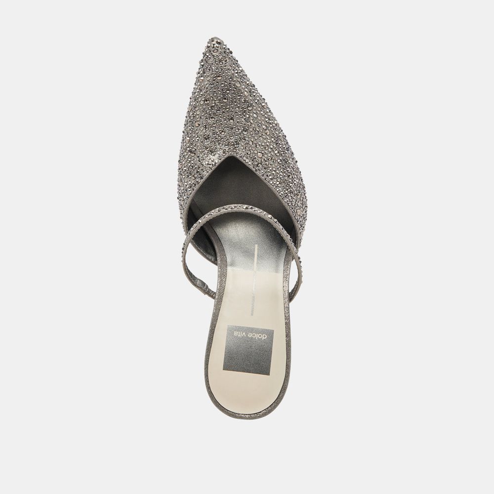 Dolce Vita Kanika Crystal Women Heels Dark Grey | US-506923KIR