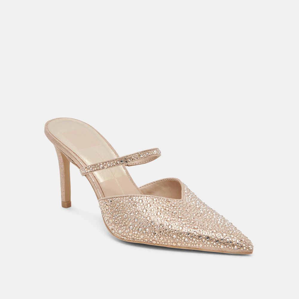 Dolce Vita Kanika Crystal Women Heels Light Gold | US-895104MDF