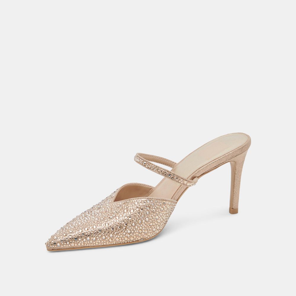 Dolce Vita Kanika Crystal Women Heels Light Gold | US-895104MDF