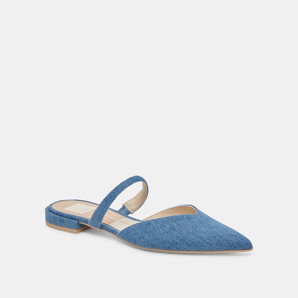 Dolce Vita Kanika Denim Women Flats Blue | US-280417DPV